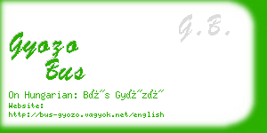 gyozo bus business card